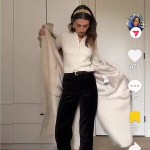 GAP Black Velvet Flare Pants